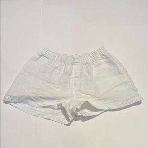 PARKE White Linen Shorts Size XS (OG Parke Logo!!)